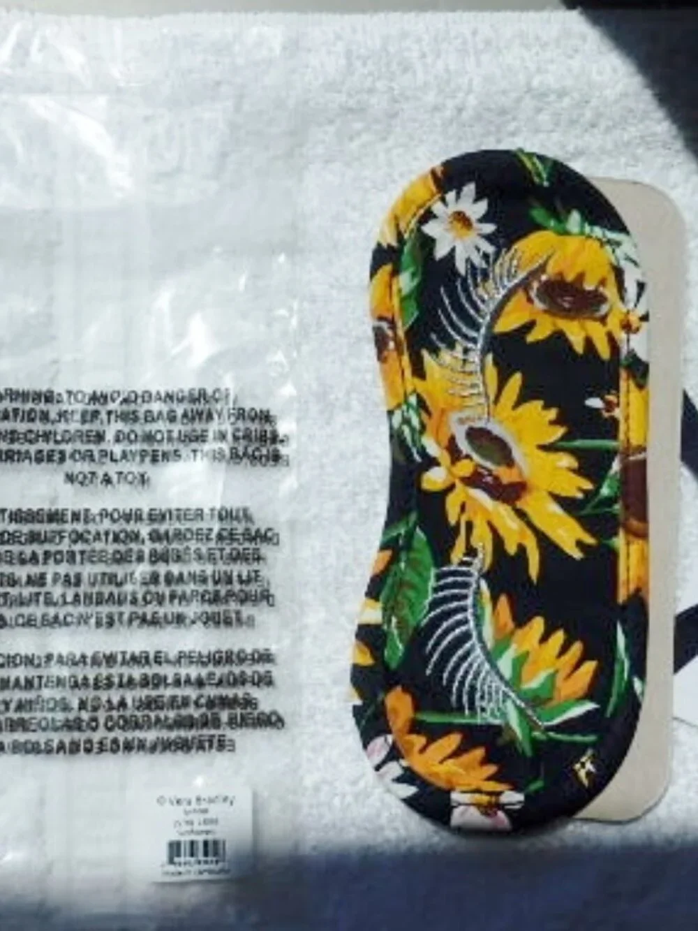 NWT-Vera Bradley Eye Mask -Sunflowers